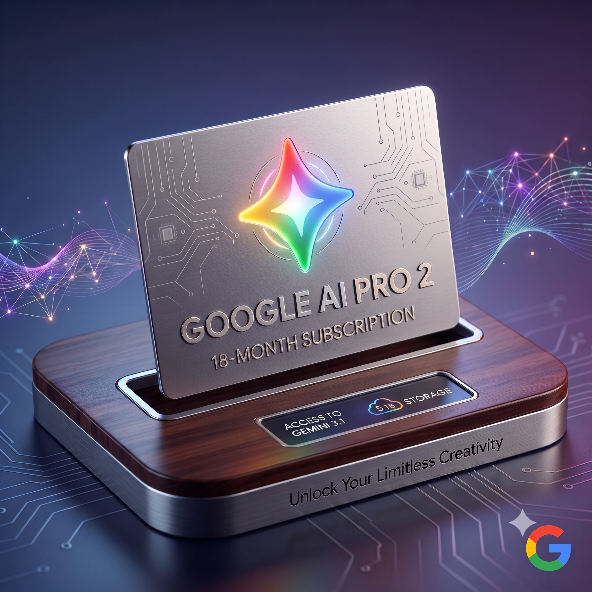 Google AI Pro (Gemini) — 18-Month Subscription 3 Gemeni 3.1 pro