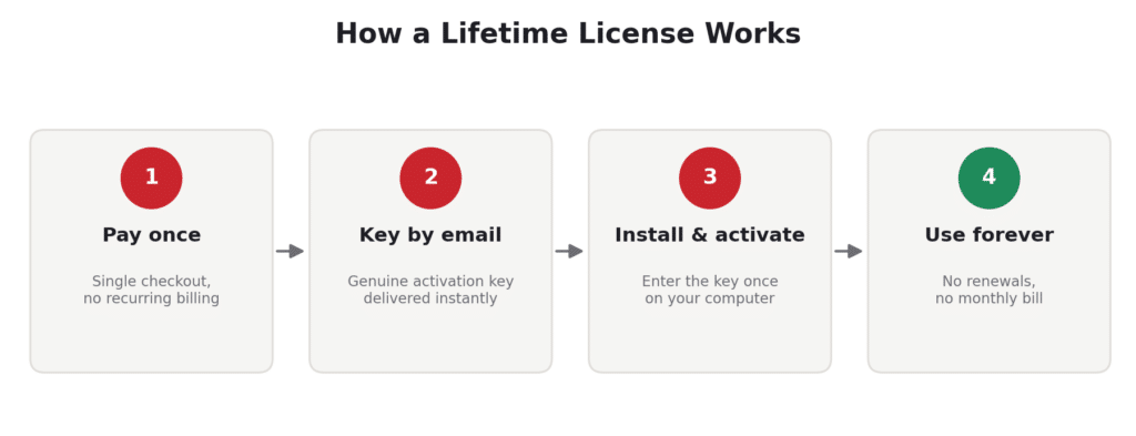 how lifetime license works