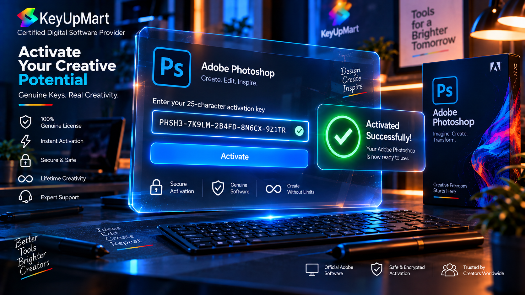 Activating an Adobe Photoshop license