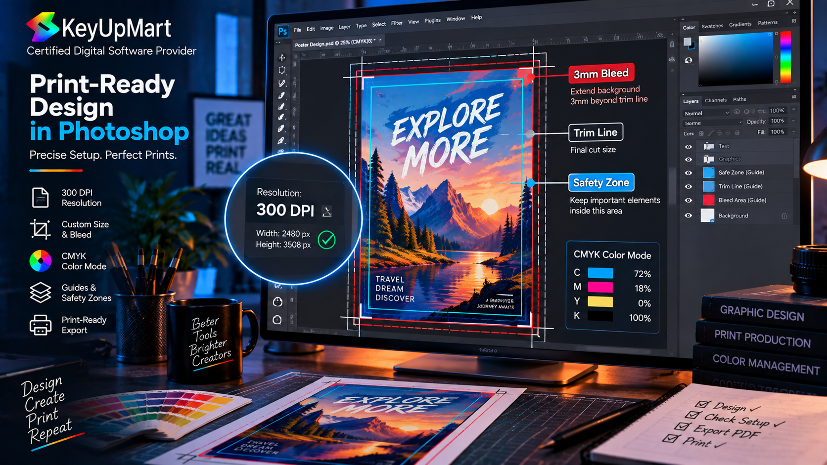 Preparing Photoshop artwork for professional printing