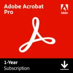 Adobe Acrobat Pro — 1 Year Subscription | Windows, Mac, iOS & Android with E-Signatures