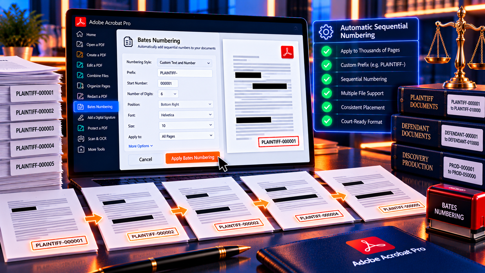 Automated Bates Numbering for Discovery & Document Management