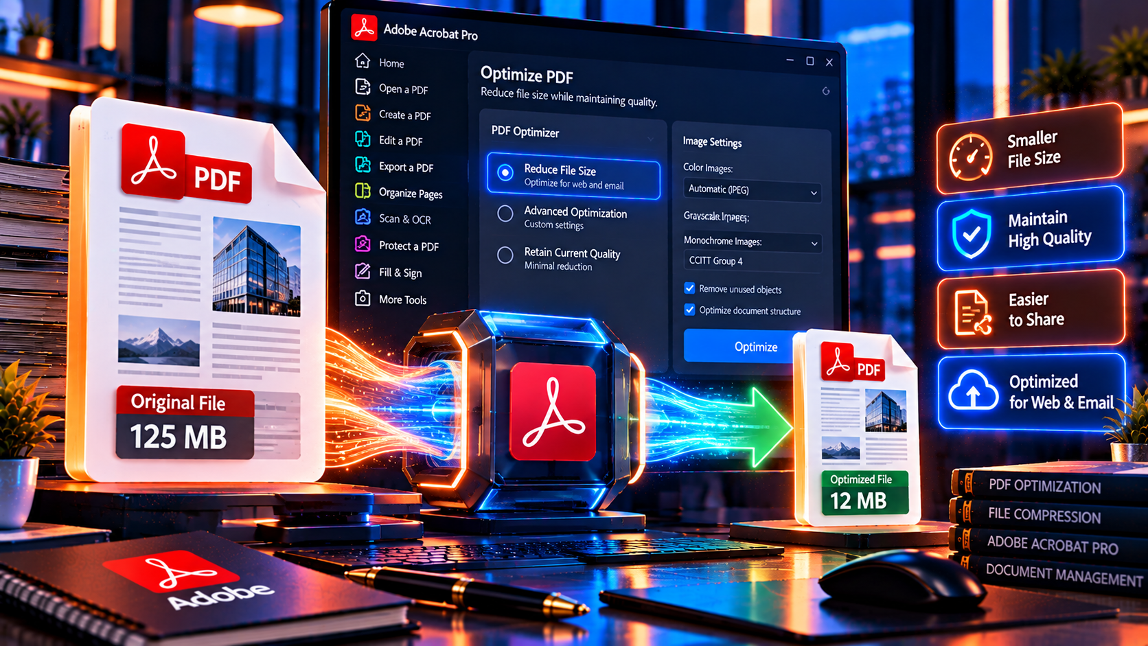 Compress PDF with Adobe Acrobat
