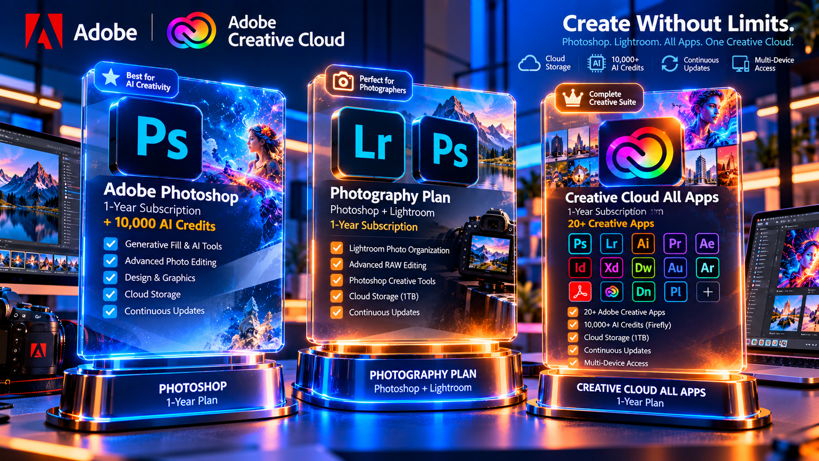Comparing Creative Cloud Photography Plan with Photoshop only