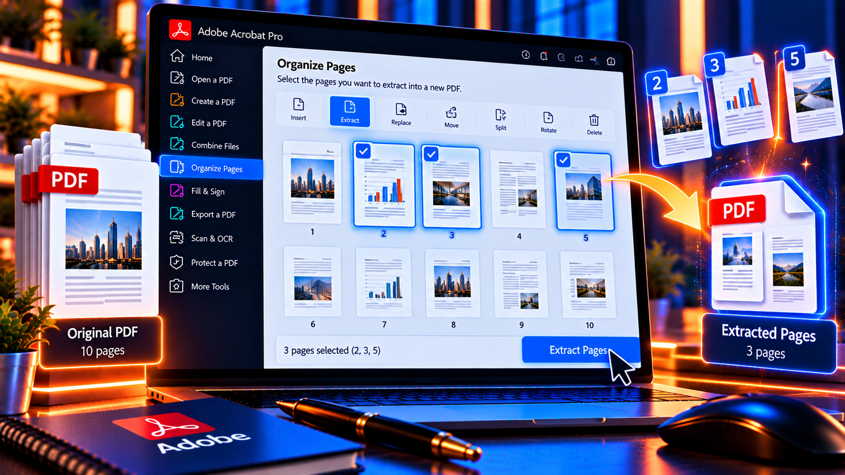 How to Extract Selected Pages into a New PDF
