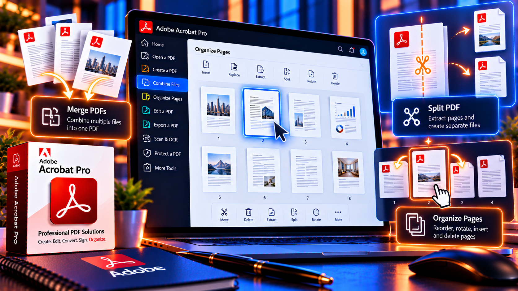 Merge Split and Organize PDF Files in Adobe Acrobat