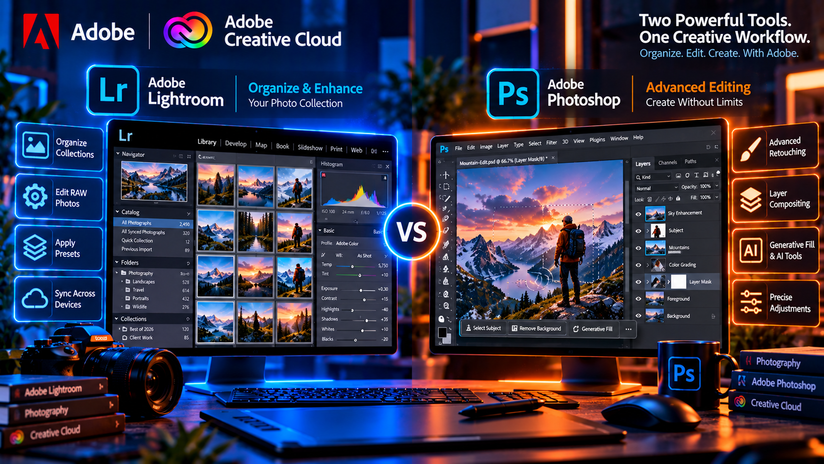 Comparing Photoshop and Lightroom Creative Cloud pricing