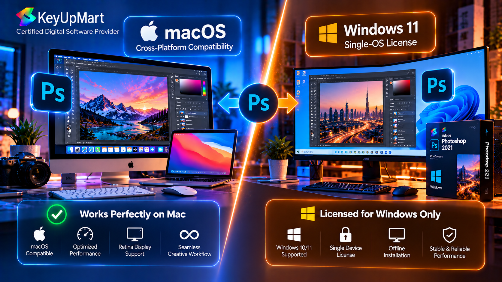 Running a Windows-licensed Photoshop product on macOS