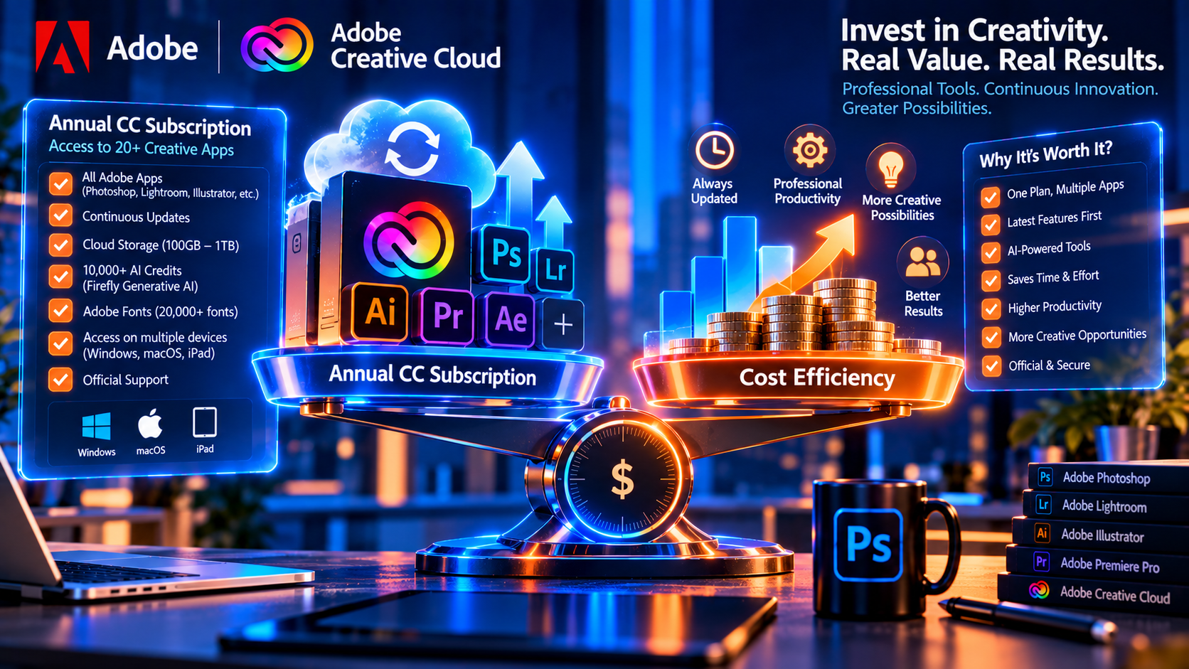 Comparing the value of Adobe Photoshop subscription plans