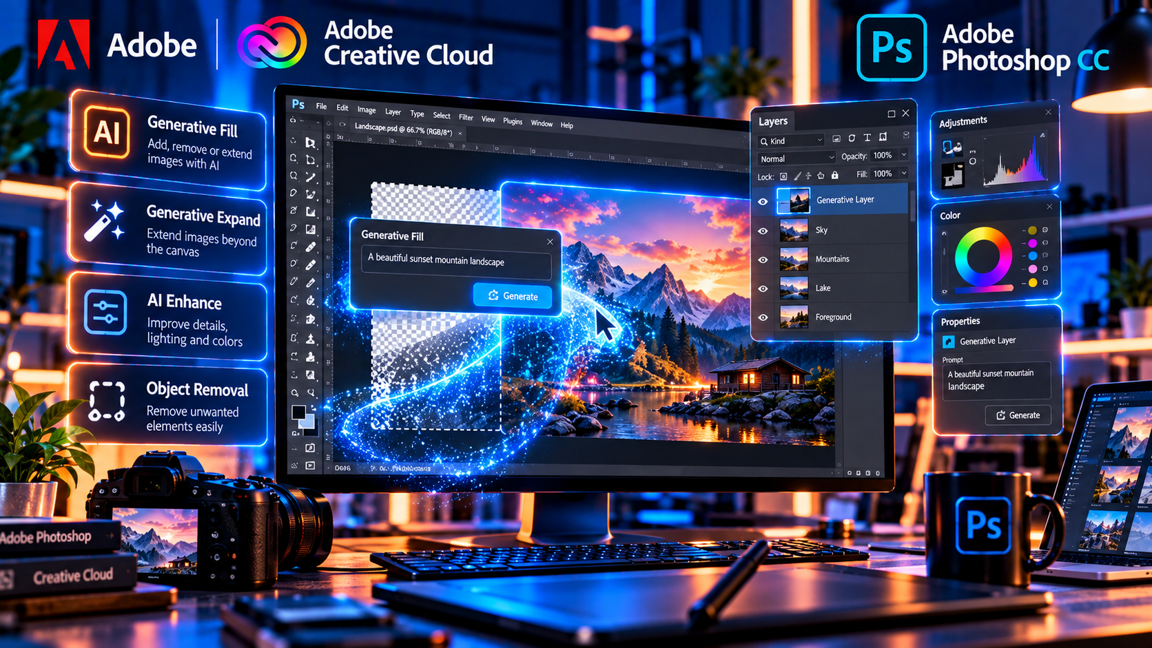 What is included in an Adobe Photoshop Creative Cloud plan