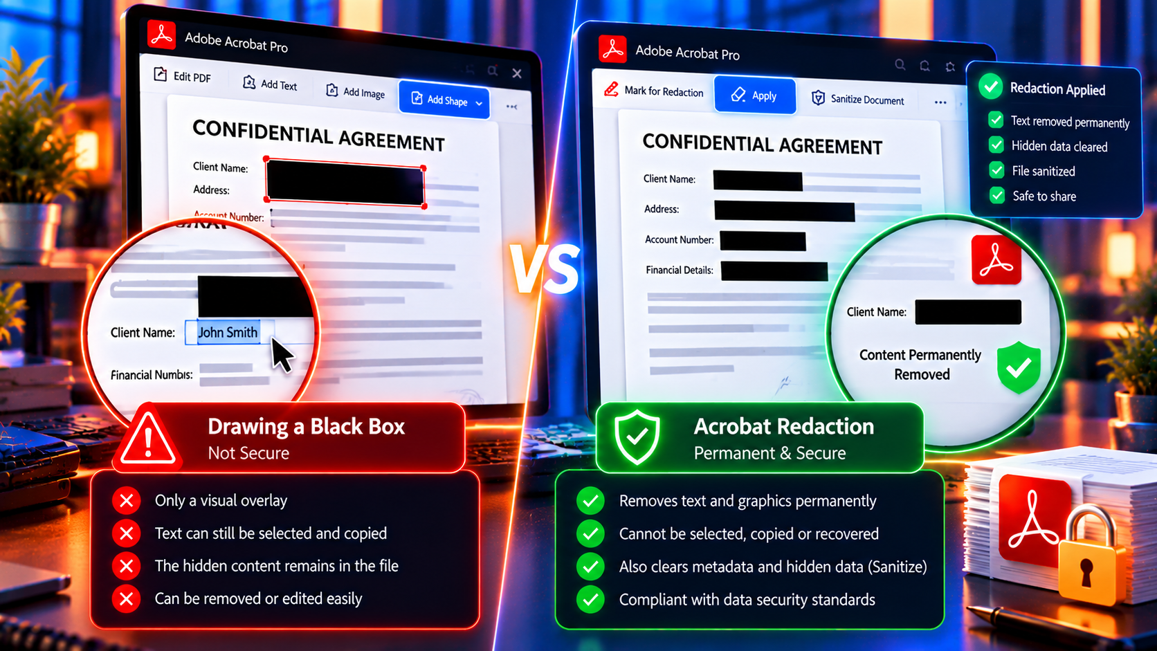 Why Drawing a Black Box Is Not Secure Redaction