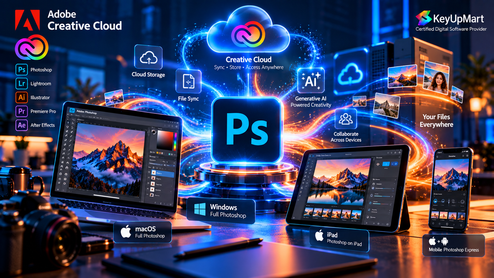 Adobe Creative Cloud subscription pricing and Photoshop plan comparison